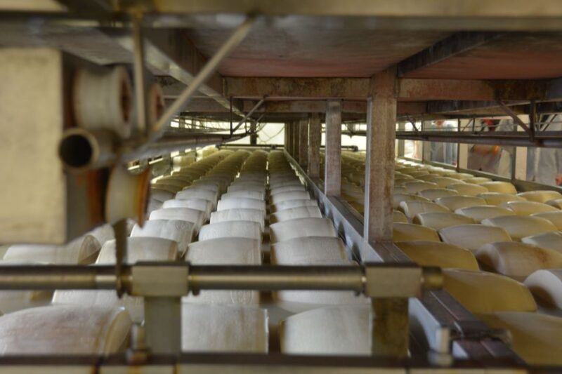 Emila-Romagna: Parmigiano, Prosciutto, Wine & Balsamic Tour - Tasting Fresh Prosciutto at a Packaging Factory