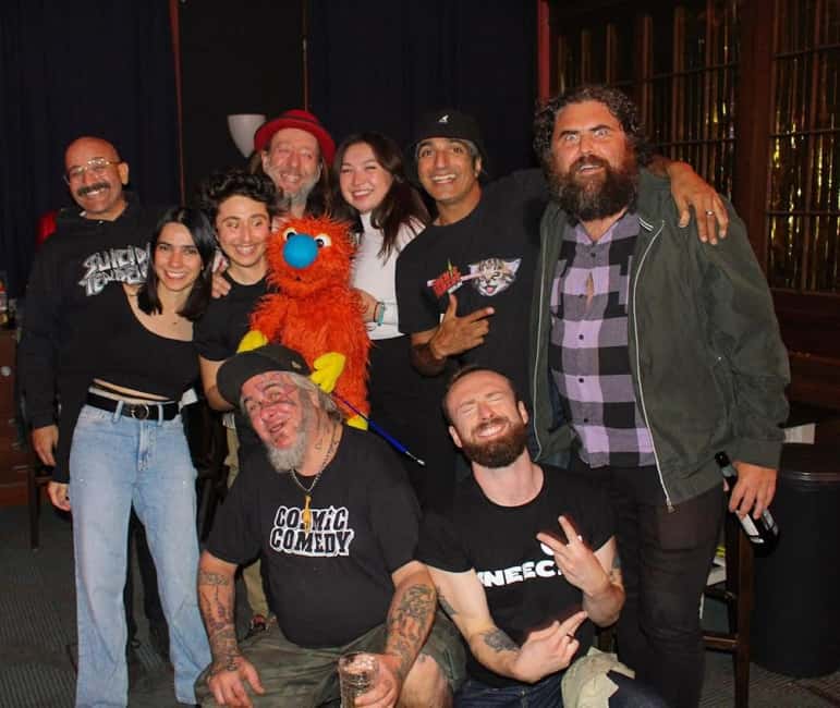 English Stand-Up Comedy Show with Free Pizza and Free Shots - The Audience and Atmosphere at Cosmic Comedy Berlin