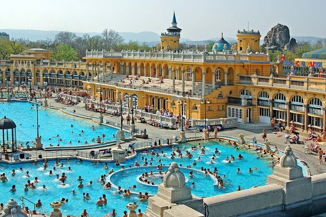 Entrance to Szechenyi Spa in Budapest - The Relaxing Atmosphere and Crowds