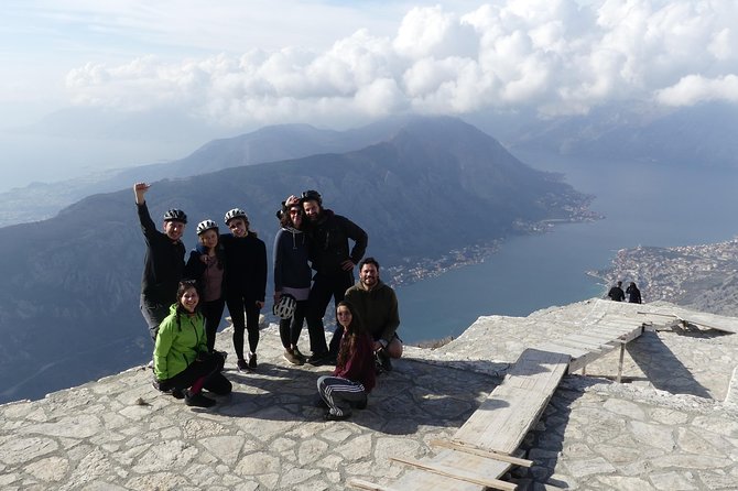 Epic 25 Turns Downhill Bike Descent w/ Panoramic Cable Car Ascent - Stops with Unbeatable Views of Kotor Bay and Old Town