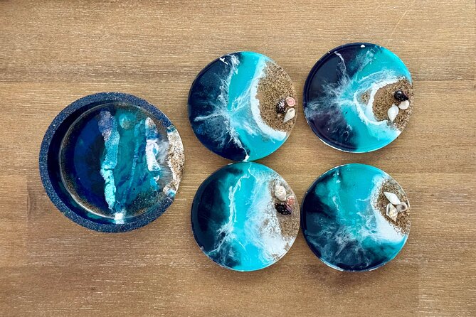 Epoxy Resin Art and Craft Coaster Set Experience - Learning the Techniques: Resin Handling and Decoration