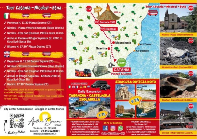 Etna Tour by Panoramic Bus - Scenic Drive and Views on the Way to and from Mount Etna