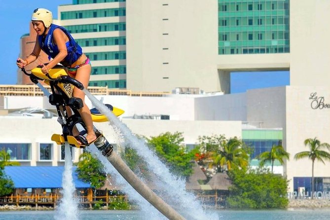Experience the JETOVATOR water activity in CANCUN. Equipment included - Suitable for Different Types of Travelers