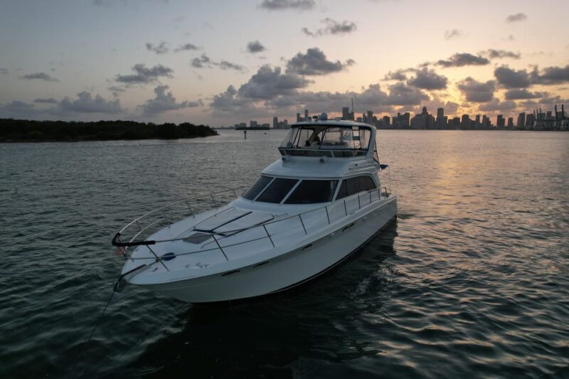 Experience the Ultimate Sunset Cruise on a 50ft yacht! - Miami Skyline and Biscayne Bay Views During Sunset