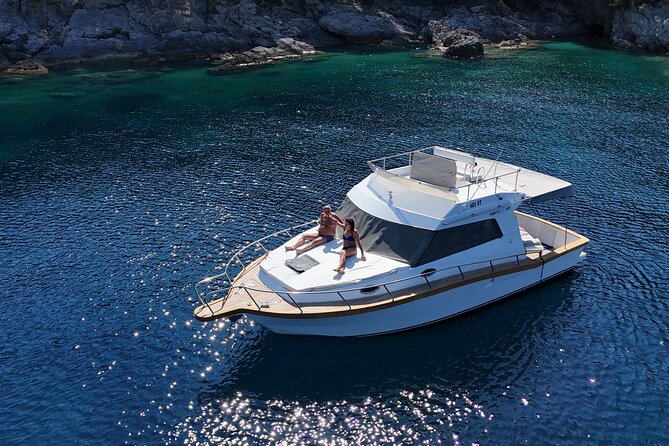 Explore Elaphiti islands by Private trip with Ferretti mini yacht - Sipping and Snorkeling in Sipan’s Green Cave