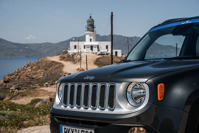 Explore Mykonos with local guide and Jeep Renegade Private Tour - Kalo Livadi: Relaxation and Naxos Views