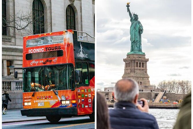 Express Sightseeing Bus Tour with Statue of Liberty Cruise Combo - The Starting Point at W 47th Street & 7th Avenue
