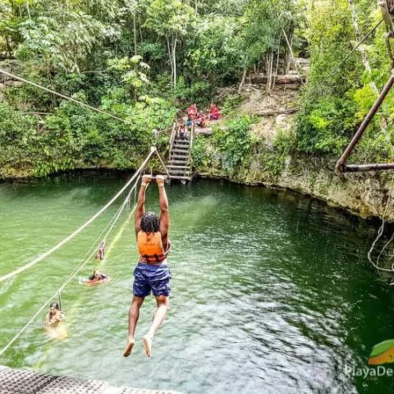 Extreme jungle adventure tour in Cancun - Zip-Lining Through the Jungle on 10 Tyroleseas