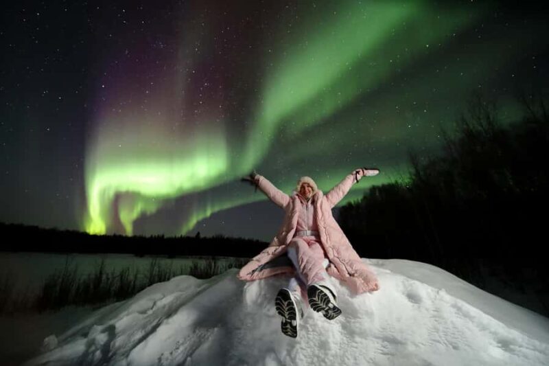 Fairbanks: Electric Moose Studios Aurora Adventure W/Pizza!! - Included Timelapse and Professional Photos