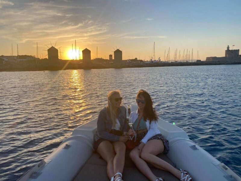 Faliraki: Evening RIB Cruise with Champagne and Sunset Views - The Small Group Experience and Guide’s Role