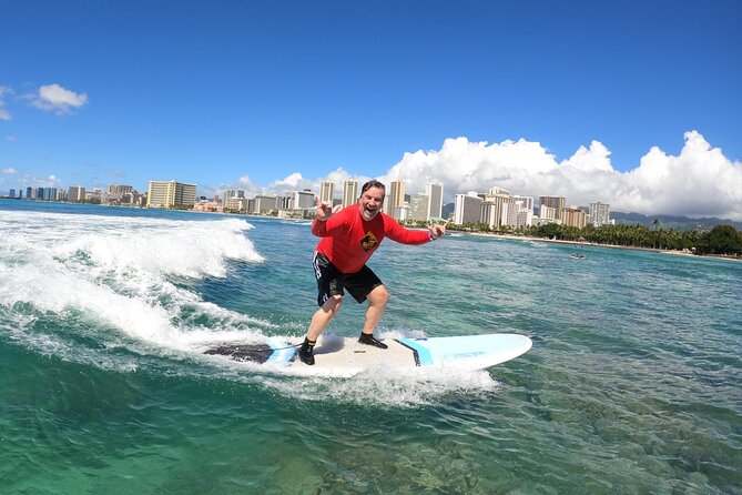 Family, Private & Group Surfing Lessons, Waikiki Courtesy Shuttle - In-Water Surfing: Learning to Catch Waves in Waikiki