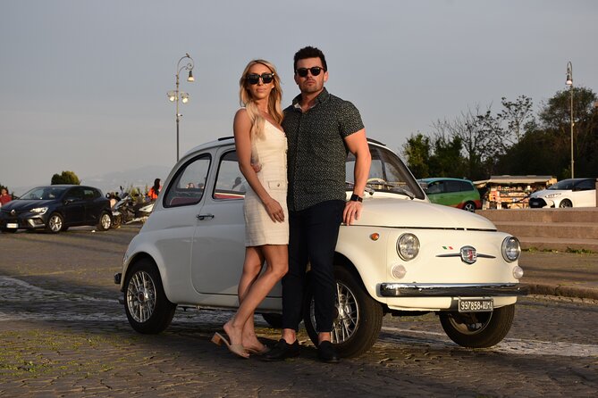 Fiat500 Night&Sunset Photoshoot, with a Roman, pickup included - Exploring Rome in a Classic Fiat 500 from the 60s