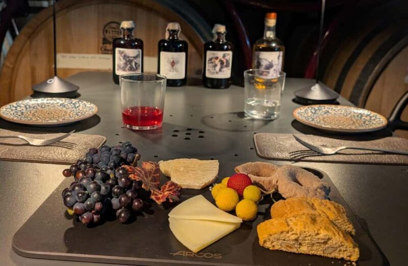 Fine Spirits Tasting & Regional Food Platter near Chianciano - The Unique Setting of Podere della Bruciata Winery