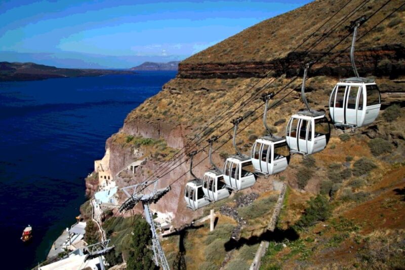 Fira: Walking Tour with Cable Car Ride - Visiting Firostefani’s Iconic Blue Domed Church