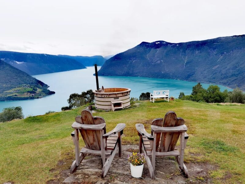 Flåm Flexible Tour with Stegastein, cruise and train include - The Old Scenic Road at Stalheim and Waterfall Hike