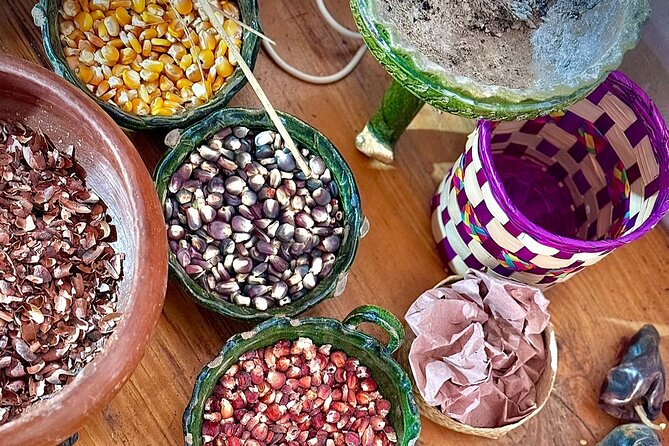 Flavors and landscapes Boil water Mezcal Textiles and Cooking - Included Comforts: Bottled Water, Snacks, and Private Transport