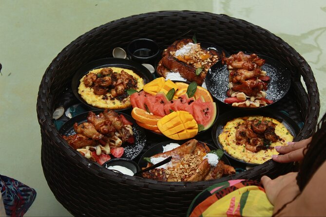 Floating Brunch Experience in Tulum - The Unique Setup: Floating Tray and Poolside Style