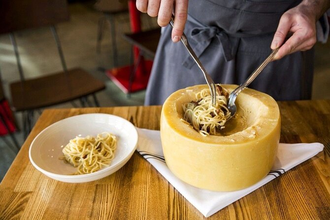 Florence: Flambé Cheese Wheel Truffle Pasta Class & Tiramisù - Key Points
