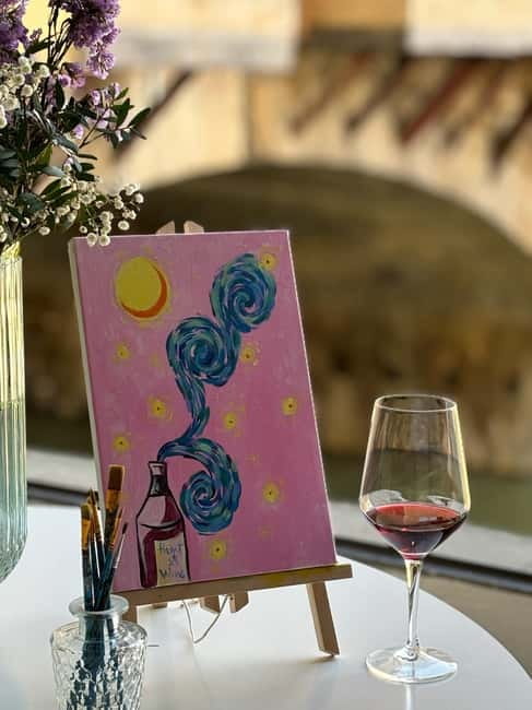 Florence: Paint&Wine with the view of Ponte Vecchio - Florence: Paint&Wine with the View of Ponte Vecchio — An Artistic and Tasty Experience