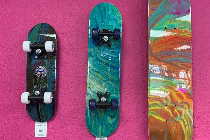 Fluid Art Skateboard Experience - The Fluid Art Skateboard Setup in Fort Lauderdale