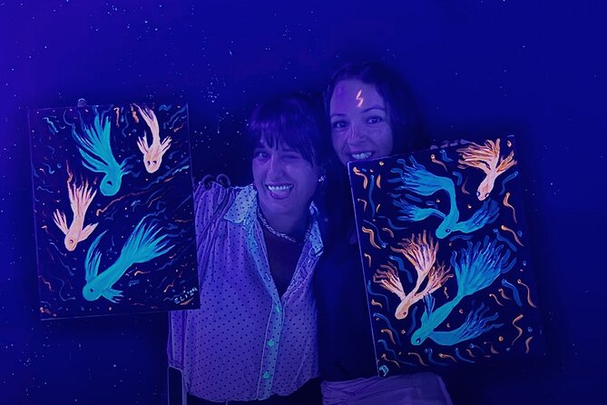 Fluorescent Painting Class with Wine in Barcelona - Unique Neon Art and Wine Experience in Barcelona