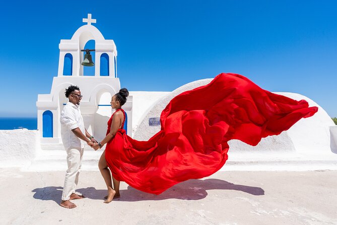 Flying Dress Experience - Santorini Photoshoot - Stunning Santorini Backdrops and Exclusive Photoshoot Experience
