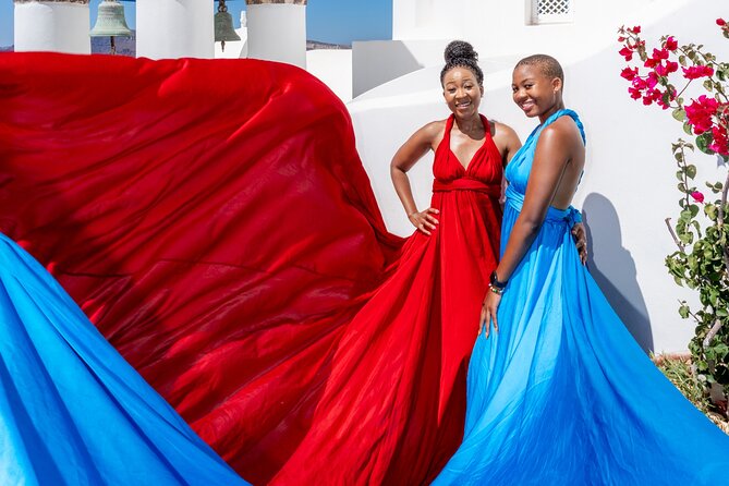 Flying Dress Experience - Santorini Photoshoot - The Experience of a Private Photoshoot in Santorini