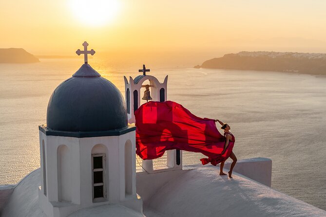 Flying Dress Photoshoot in Santorini by Flying Dress Photo © - Key Points