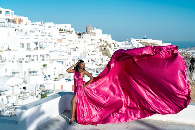Flying Dress © Photoshoot in Santorini: Mr. President Package - Why Choose This Photoshoot in Santorini?