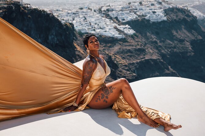 Flying Dress Photoshoot in Santorini with Hotel Pickup - Santorini Flying Dress Photoshoot in Detail