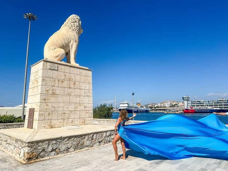 Flying Dress Photoshoot - Piraeus Cruise Port - Choice of Dress Colors and Fitting Process