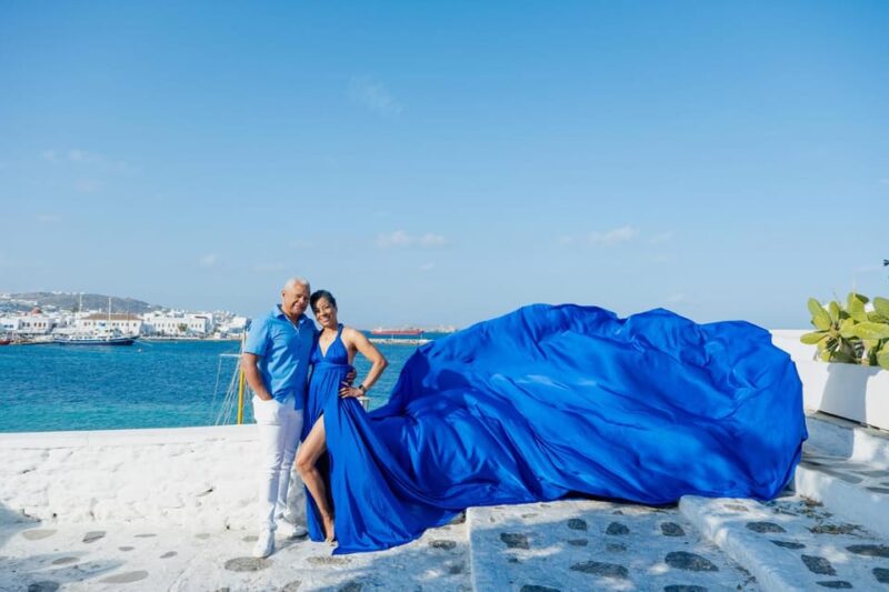 Flying Dress Photoshooting Mykonos - The Quality and Delivery of Photos