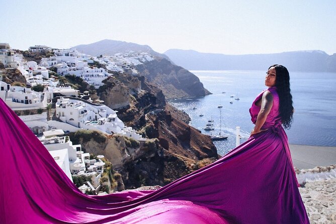 Flying Dress Private Photoshoot Santorini - The Unique Experience of a Flying Dress Photoshoot in Santorini