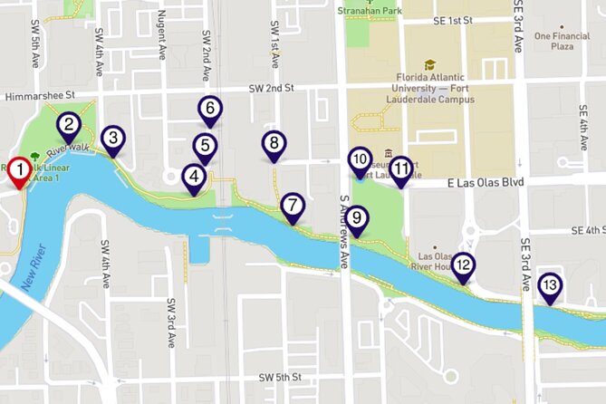 Fort Lauderdale Riverwalk Self-guided Audio Walking Tour - Exploring Fort Lauderdale’s Las Olas Riverwalk