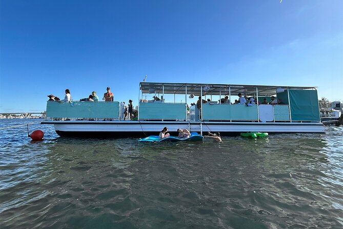 Fort Lauderdale's Largest Party Pontoon - Onboard Amenities: Music, Restroom, and Coolers
