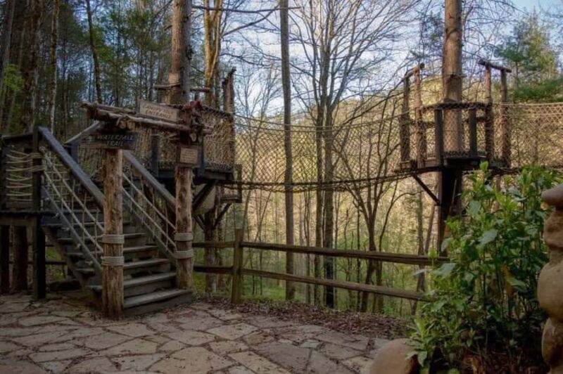 Foxfire Mountain: Hiking & Swinging Bridge Family Adventure - Family Fun: Obstacle Course and Stone Cairns
