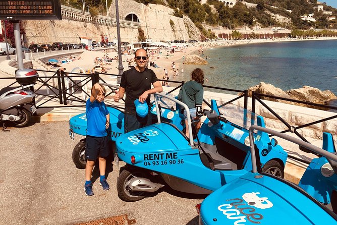 French Riviera Famous Cities Scoot Coupe Tour from Nice - Summer Swim Option at Nice Beach