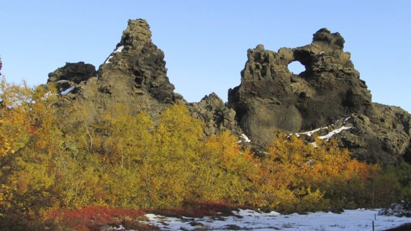 From Akureyri: Godafoss and Lake Myvatn - Discovering Dimmuborgir Lava Formations and Folktales