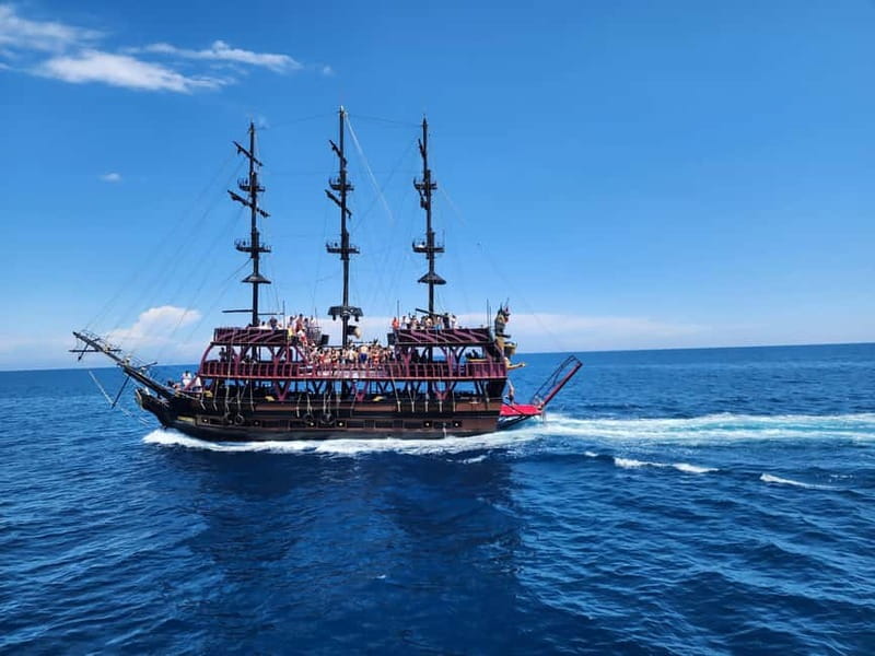 From Antalya: Kemer Pirate Party Boat Trip w/Lunch & Pickup - Key Points