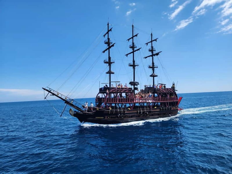From Antalya: Kemer Pirate Party Boat Trip w/Lunch & Pickup - Exploring Hidden Bays and Coastal Cliffs of Antalya