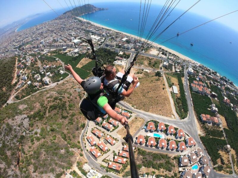 From Antalya/Side: Tandem Paragliding in Alanya - Post-Flight Relaxation and Return to Your Accommodation