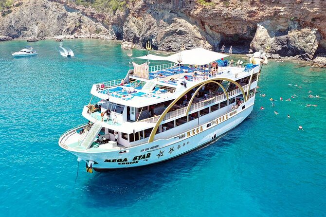 From Antalya To Kemer Mega Star Boat Trip w/Free Transfer - Explore the Turkish Riviera on the Kemer Mega Star Boat Trip