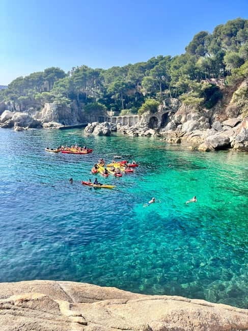 From Barcelona: Costa Brava Kayak & Snorkel Tour with Picnic - Lunch Break at SAgaró