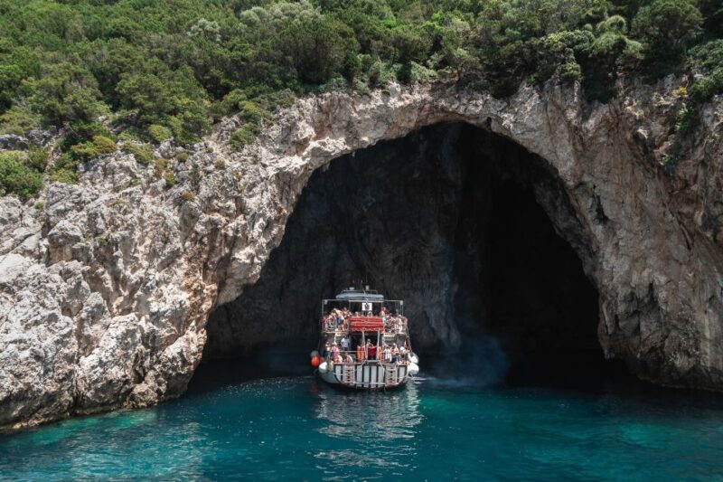 From Benitses/Lefkimmi: Blue Lagoon & Papanikolis Cruise - Snorkeling at Bella Vraka Beach