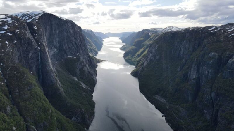 From Bergen: Trolltunga and Waterfalls Helicopter Tour - Discovering Skjervefossen Waterfall in a Quiet Forest Setting