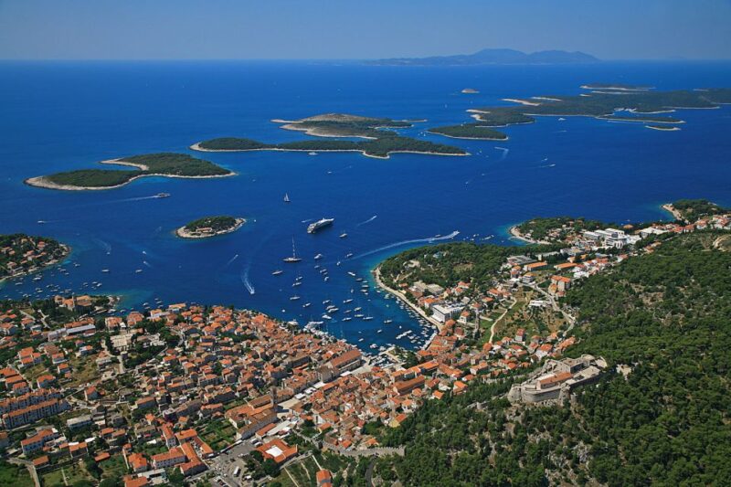 From Bra: Panoramic Flight over Bra, Hvar, olta, & Split - Key Points