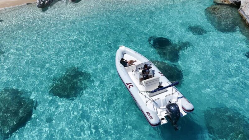 From Cala Gonone: dinghy excursion in the Gulf of Orosei - The Modern Inflatable Boats: Comfort and Safety on the Sea