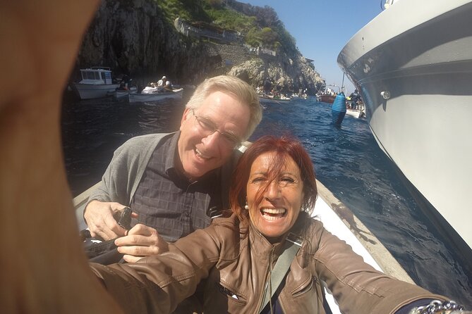 From Capri: Visit the Island with a Chairlift tour at 10,25 - Water and Land Adventure: Cave and Rock Formations by Boat
