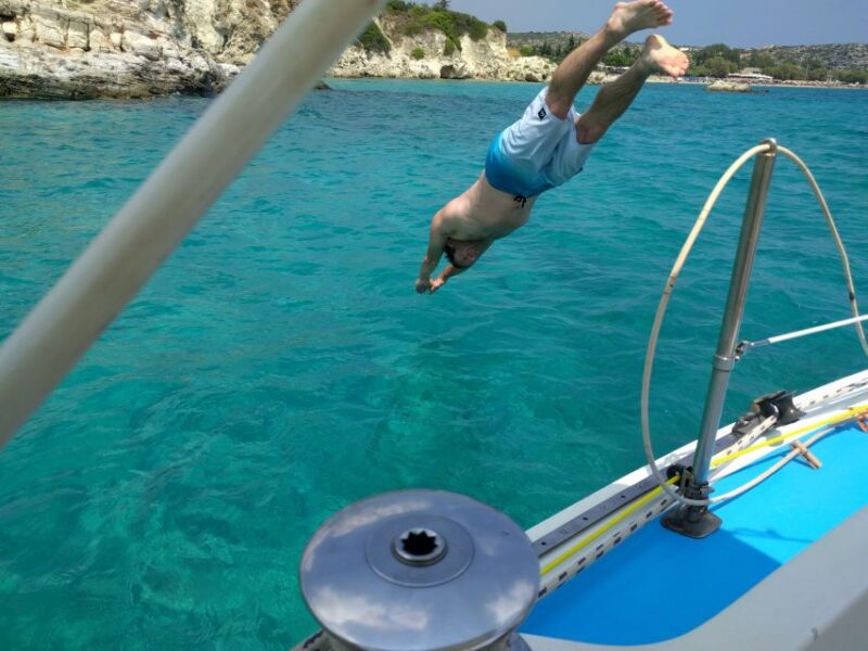 From Chania: Fully Private Sailing Cruise with Meal & Drinks - Sailing Back at Sunset and Optional Participation