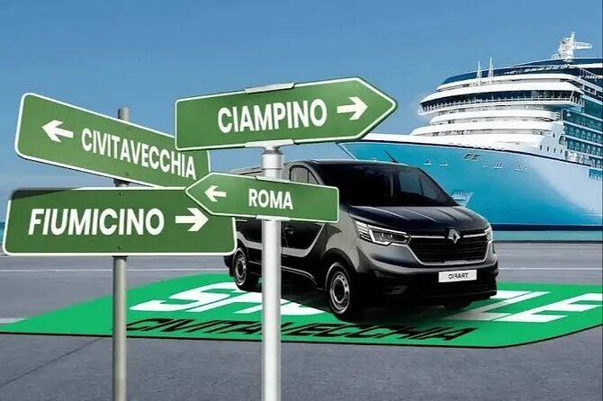 From Civitavecchia Cruise Port to FCO 1-8 People - Key Points